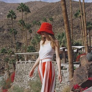 Lack of Color Wave cherry Terry Bucket Hat NWT